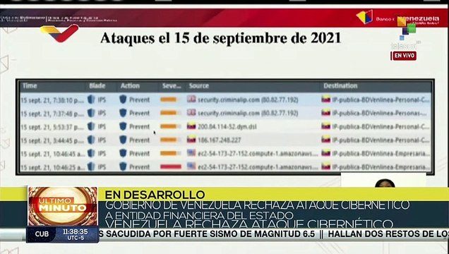 Gobierno venezolano revela que recientes ataques cibernéticos al banco se originaron en EE.UU.
