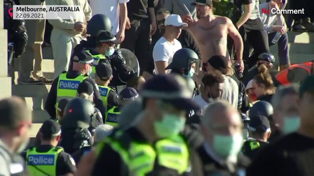 Melbourne: Proteste gegen Corona-Impfpflicht und Lockdown