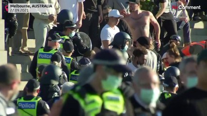 Melbourne: Proteste gegen Corona-Impfpflicht und Lockdown