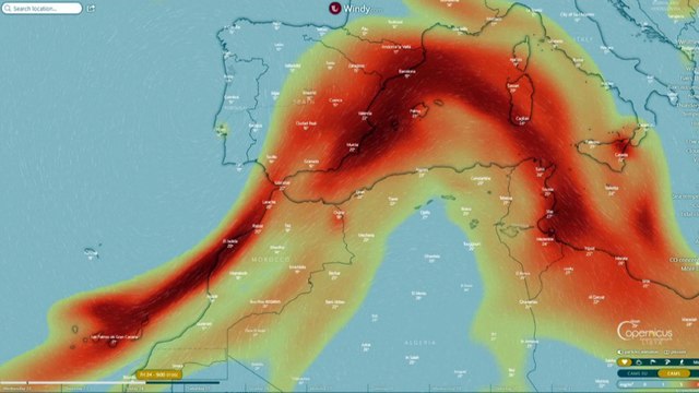 Una nube de dióxido de azufre cubrirá parcialmente España a partir del viernes, prevé Copernicus