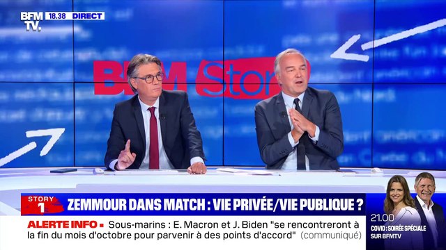 Malaise - Le patron de Paris Match rame pour justifier sa Une sur Eric Zemmour : Non, nous ne parlons pas de sa vie privée... Nous n'écrivons rien, chacun imagine ce qu'il veut...