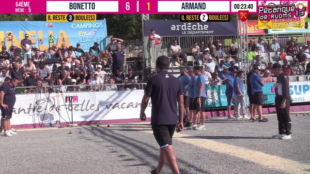 64ème BONETTO vs ARMAND : International à pétanque de RUOMS - 18 & 19 septembre 2021