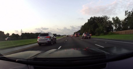 Last Minute Merge Smashes Many Cars