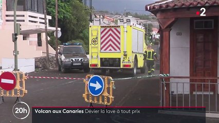 Éruption volcanique aux Canaries : les pompiers tentent de dévier le cours de la lave