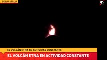 El volcán Etna en actividad constante