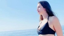 Oyuncu Leyla Lidya Tuğutlu'dan siyah bikiniyle yaza veda pozu