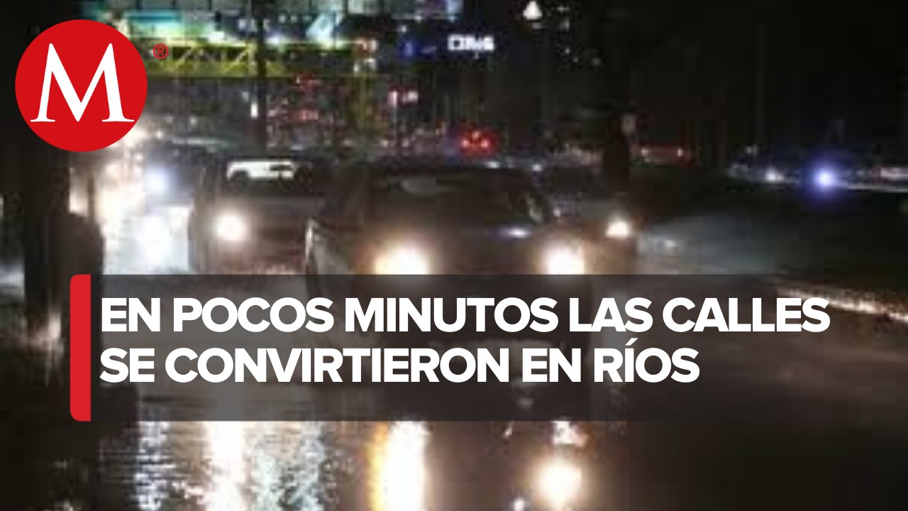 ¡El cielo se cae! Reportan fuertes lluvias con descargas eléctricas en Nuevo León