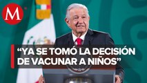 AMLO confirma vacunación anticovid para un millón de menores de edad