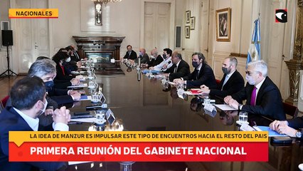 Juan Manzur encabeza la primera reunión del Gabinete nacional