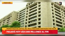 Argentina le pagará hoy u$s1.885 millones al FMI