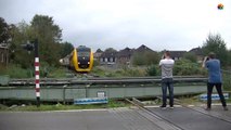 Dutch Train on  a rotating rail bridge | Dutch train passing through rotating rail bridge