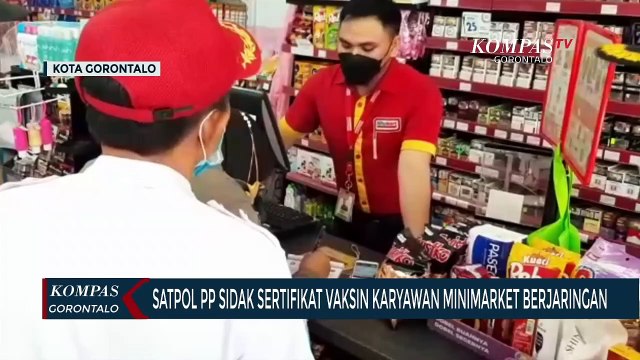 Satpol PP Sidak Sertifikat Vaksin Karyawan Minimarket Berjaringan