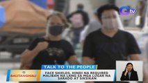 Face shields, hindi na required maliban na lang sa mga lugar na sarado at siksikan | BT