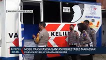 Mobil Vaksin Keliling Satlantas Polrestabes Makassar Dilengkapi Ruang Khusus Perempuan Berhijab