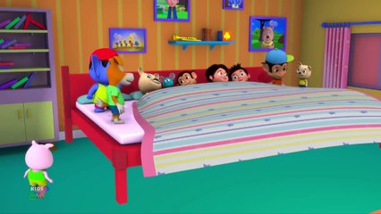 Ten In The Bed _ Hindi Nursery Rhymes _ दस पलंग में _ Hindi Rhymes For Kids _ Numbers 1 To 10
