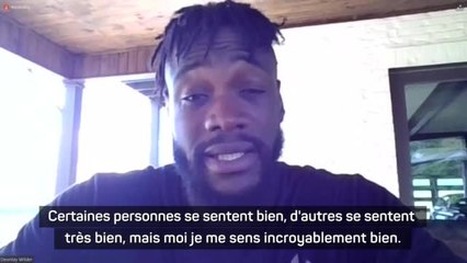Poids lourds - Wilder se sent "incroyablement bien"