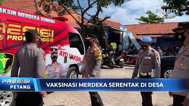Kapolres Probolinggo Tinjau Vaksinasi Merdeka Serentak