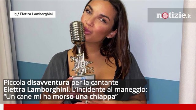 Elettra Lamborghini, pubblica la foto dell'incidente al maneggio: Un cane mi ha morso una chiappa