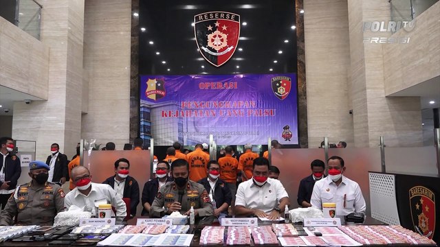 Bareskrim Polri Ungkap Kasus Peredaran Uang Palsu, 20 Tersangka Diamankan