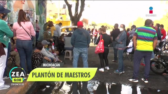 Maestros en Morelia amenazan con plantón por el pago de quincenas atrasadas