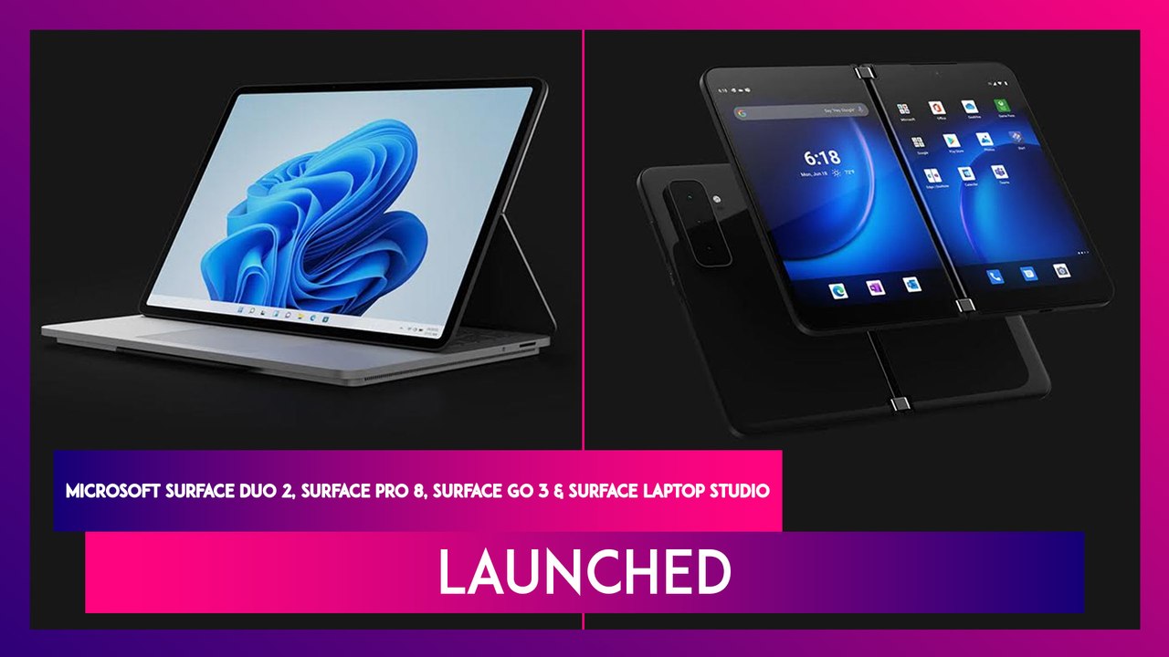 Microsoft Launches Surface Pro 8, Surface Go 3, Surface Duo 2 & Surface Laptop Studio