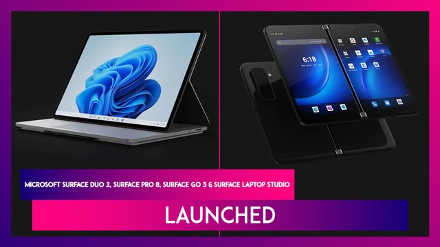 Microsoft Launches Surface Pro 8, Surface Go 3, Surface Duo 2 & Surface Laptop Studio