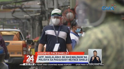 PRRD, binawi ang sapilitang pagsuot ng face shield sa labas pero may ilang exceptions | 24 Oras