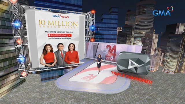 GMA Network, kauna-unahan at kaisa-isang network sa bansa na nakakuha ng ikatlong Diamond Creator Award mula sa YouTube | 24 Oras