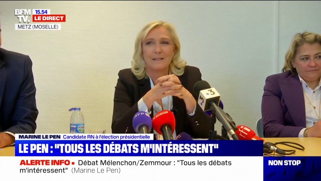 Marine Le Pen: Tous les débats m'intéressent