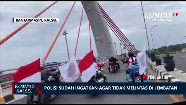Polisi Bantah Kawal Rombongan Moge yang Viral Lintasi Jembatan Alalak