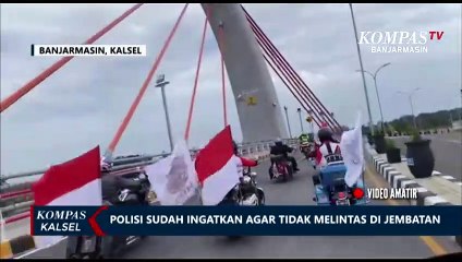 Polisi Bantah Kawal Rombongan Moge yang Viral Lintasi Jembatan Alalak