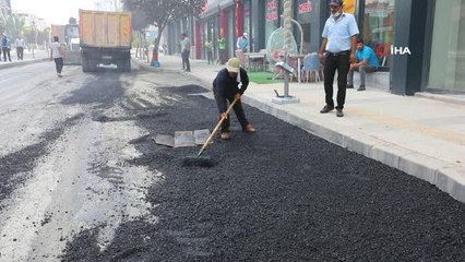 Sıhke Caddesi'nde asfalt çalışması