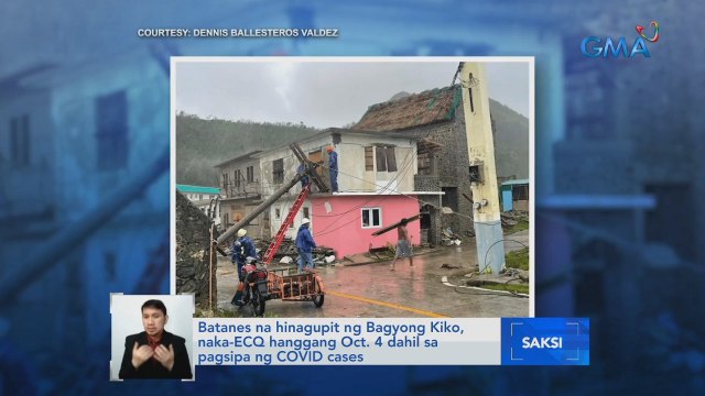 Batanes na hinagupit ng Bagyong Kiko, naka-ECQ hanggang Oct. 4 dahil sa pagsipa ng COVID cases | Saksi