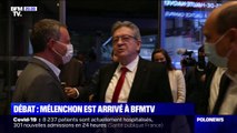 #DebatBFMTV: Jean-Luc Mélenchon est arrivé à BFMTV
