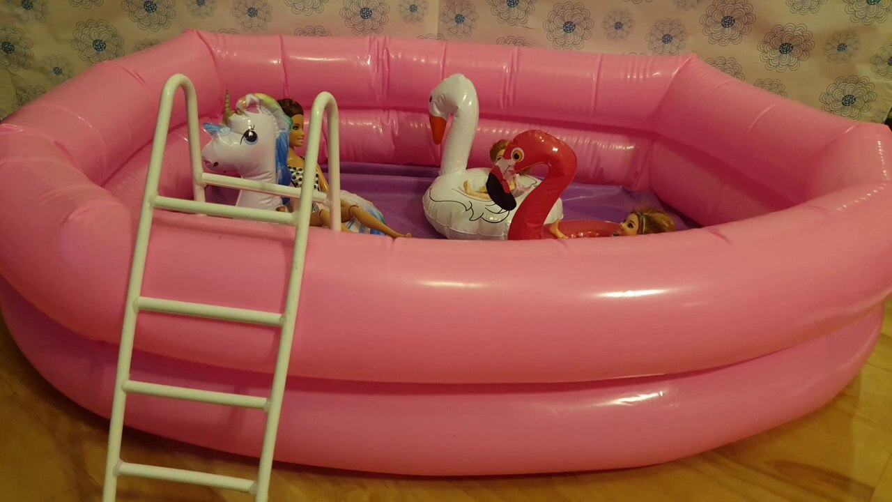 Doll Swimming Pool Ladder DIY - Clothes Hanger DIY