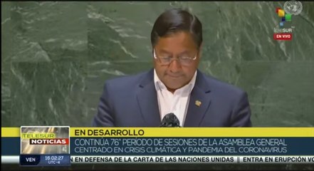 Luis Arce: Es importante profundizar la solidaridad en el contexto postpandémico