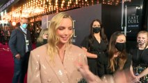 Jodie Comer interview on The Last Duel red carpet