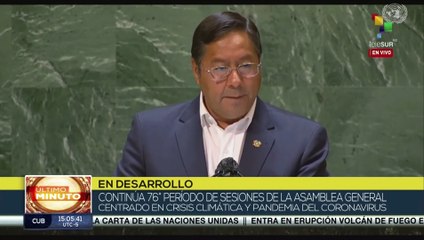 Luis Arce: Los Estados debemos priorizar la erradicación de la pobreza extrema