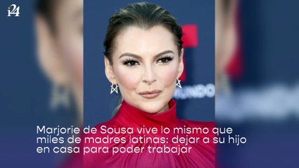 Marjorie de Sousa relata cómo sintió culpa por dejar a su hijo en casa para trabajar