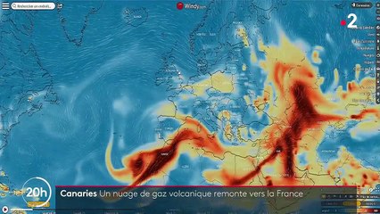 Volcan aux Canaries : un nuage de gaz irritant remonte vers la France