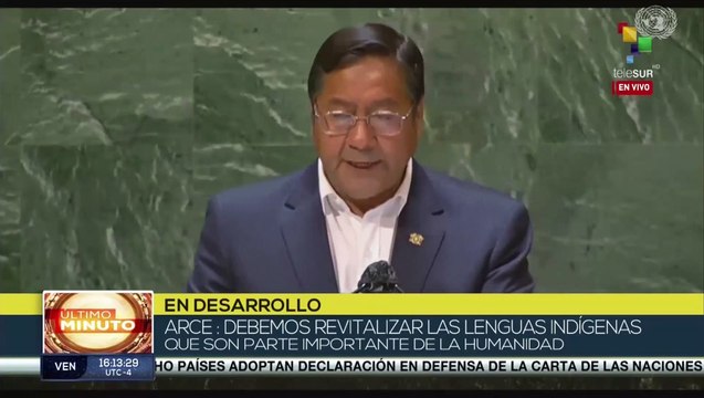 Luis Arce catalogó de inhumano y ciminal el bloqueo económico y financiero contra Cuba