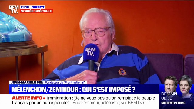 Jean-Marie Le Pen: On n'a pas volé très haut, les deux débatteurs sont restés très proches de la cour d'école