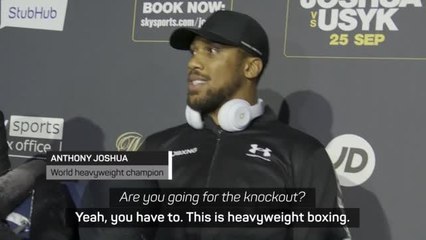 Download Video: Joshua wants to ‘deliver a knockout blow’ as Usyk aims to 'make history'