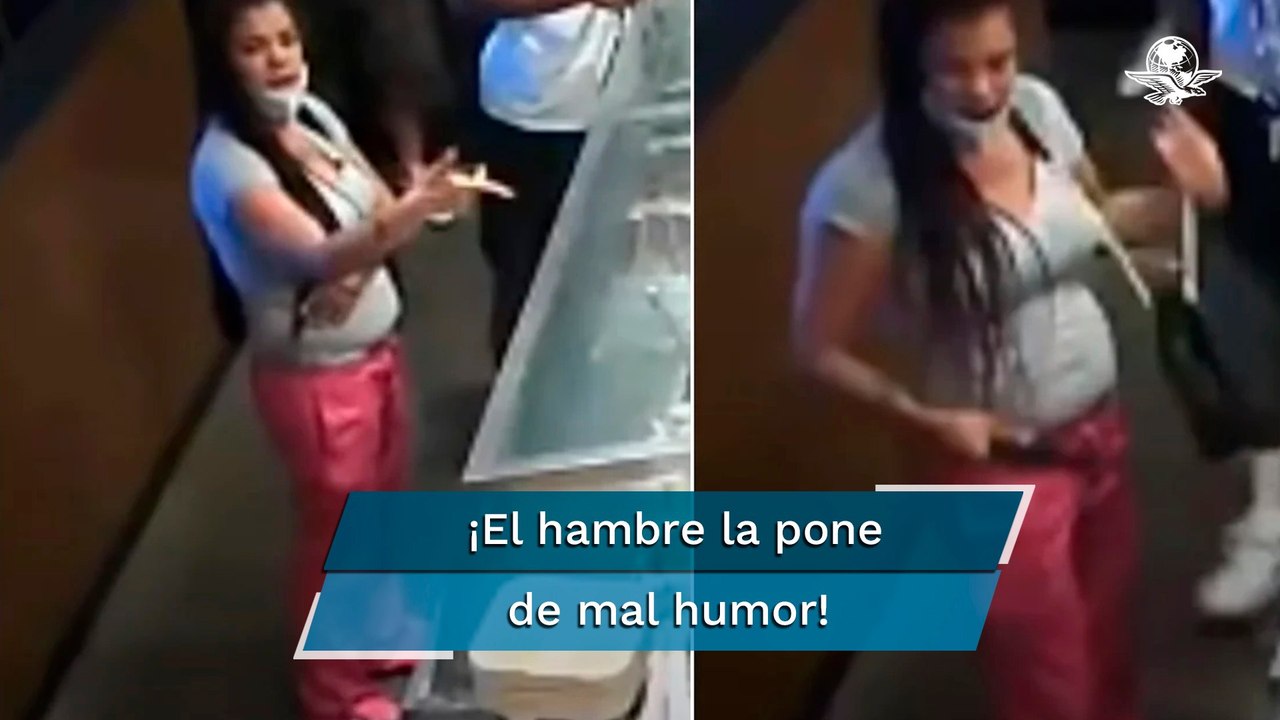 “Dame mi comida”; con pistola en mano, mujer am...