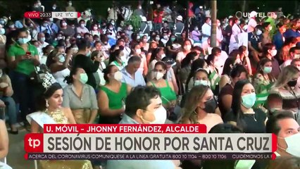 Jhonny Fernández en la sesión de honor del Concejo