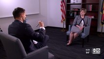 Maricopa County Attorney Allister Adel declines to answer protest questions during one-on-one interview