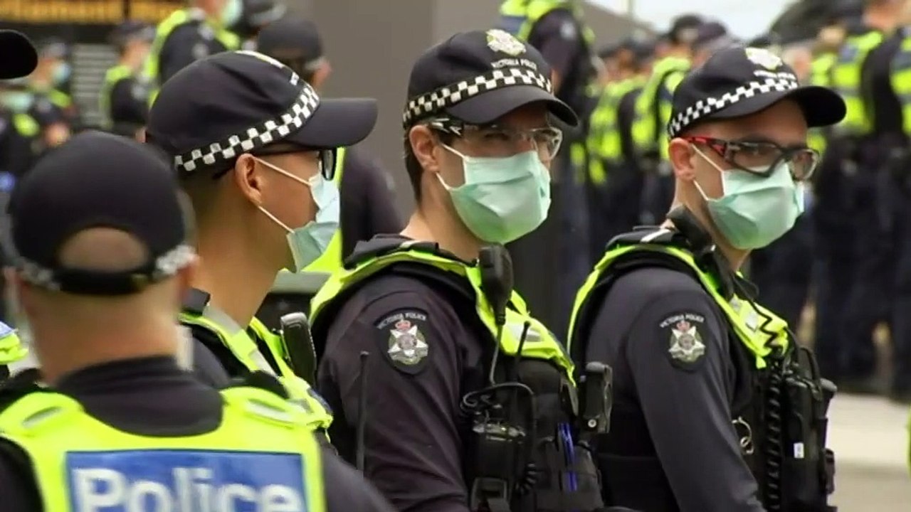 Police out in force in Melbourne to disperse any potential protests