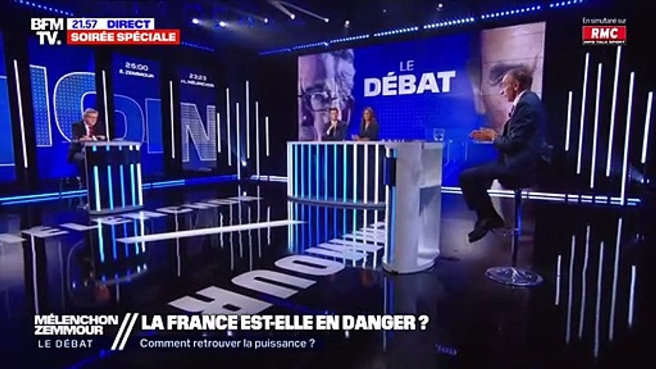 Débat - Mélenchon interpelle Zemmour : "Vous rêvez du Zémouristan, un pays où les femmes sont rabaissées, où il y a la peine de mort, où les homosexuels sont punis... C'est l'Arabie Saoudite"