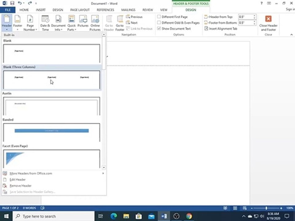 Microsoft Word 2013 Urdu tutorials Header, Footer and Page Number - class 21 | Technical Buddy