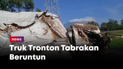 Truk Tronton Tabrakan Beruntun di Cianjur, Satu Orang Tewas